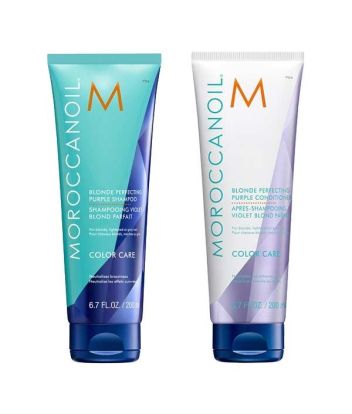 Moroccanoil Blonde Perfecting Set (Shampoo 200ml, Conditioner 200ml)