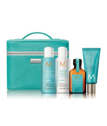 Moroccanoil Repair Travel Set (Shampoo 70ml, Conditioner 70ml, Oil Treatment 25ml & Hand Cream 40ml)